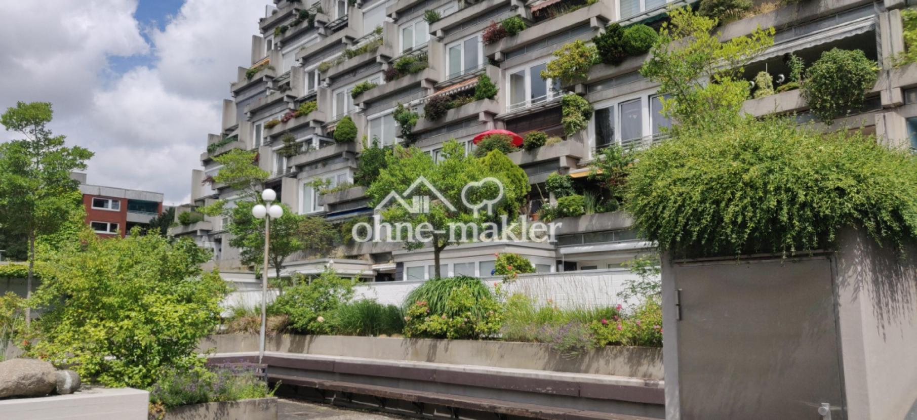 Blick auf Haus