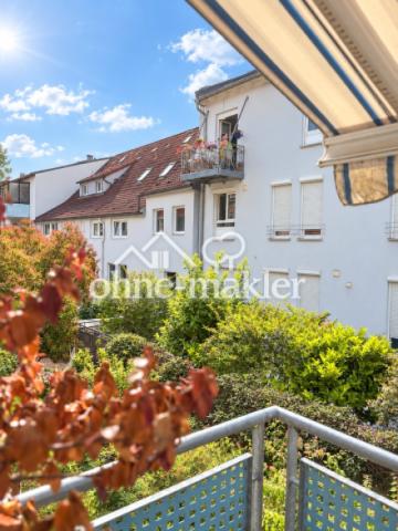 Blick vom Balkon in den Hof