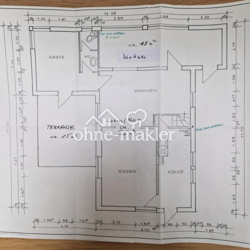 Grundriss EG mit Bemaßung