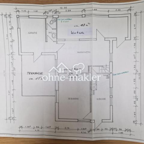 Grundriss EG mit Bemaßung