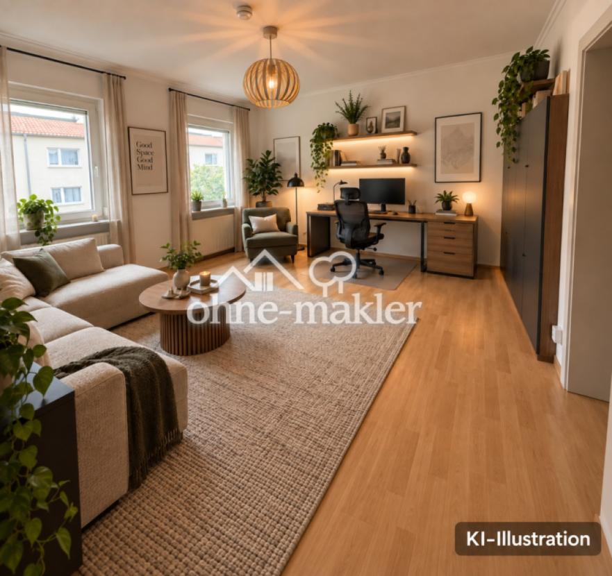 Wohnzimmer (KI-Illustration)