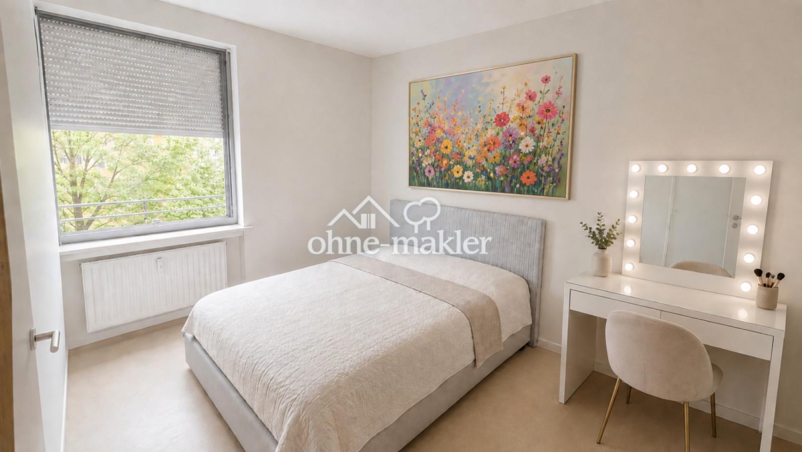 Geräumges Schlafzimmer
