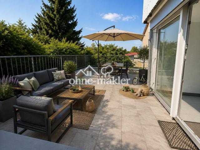 Terrasse (mit KI möbliert)