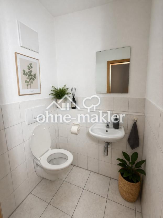 Gästetoilette (mit KI möbliert