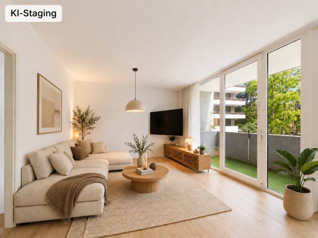 Wohnzimmer (KI-Staging)