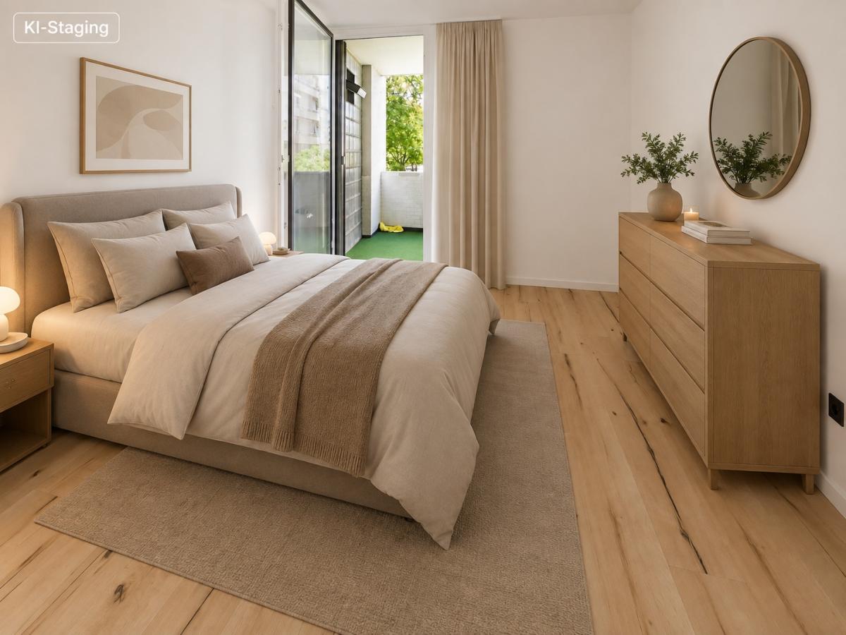 Schlafzimmer (KI-Staging)
