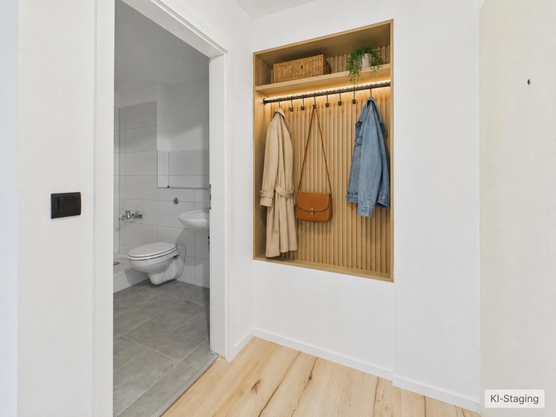 Garderobe (KI-Staging)