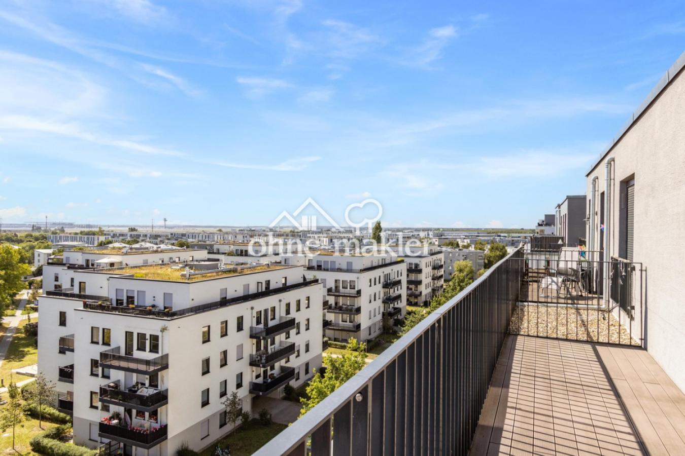 Terrasse Richtung Flughafen