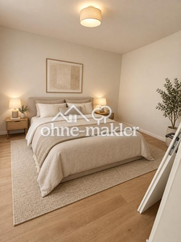 Ruhiges Schlafzimmer in modern