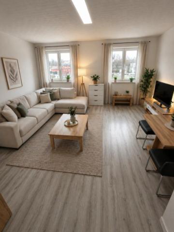 Wohnzimmer (virtuell möbliert)