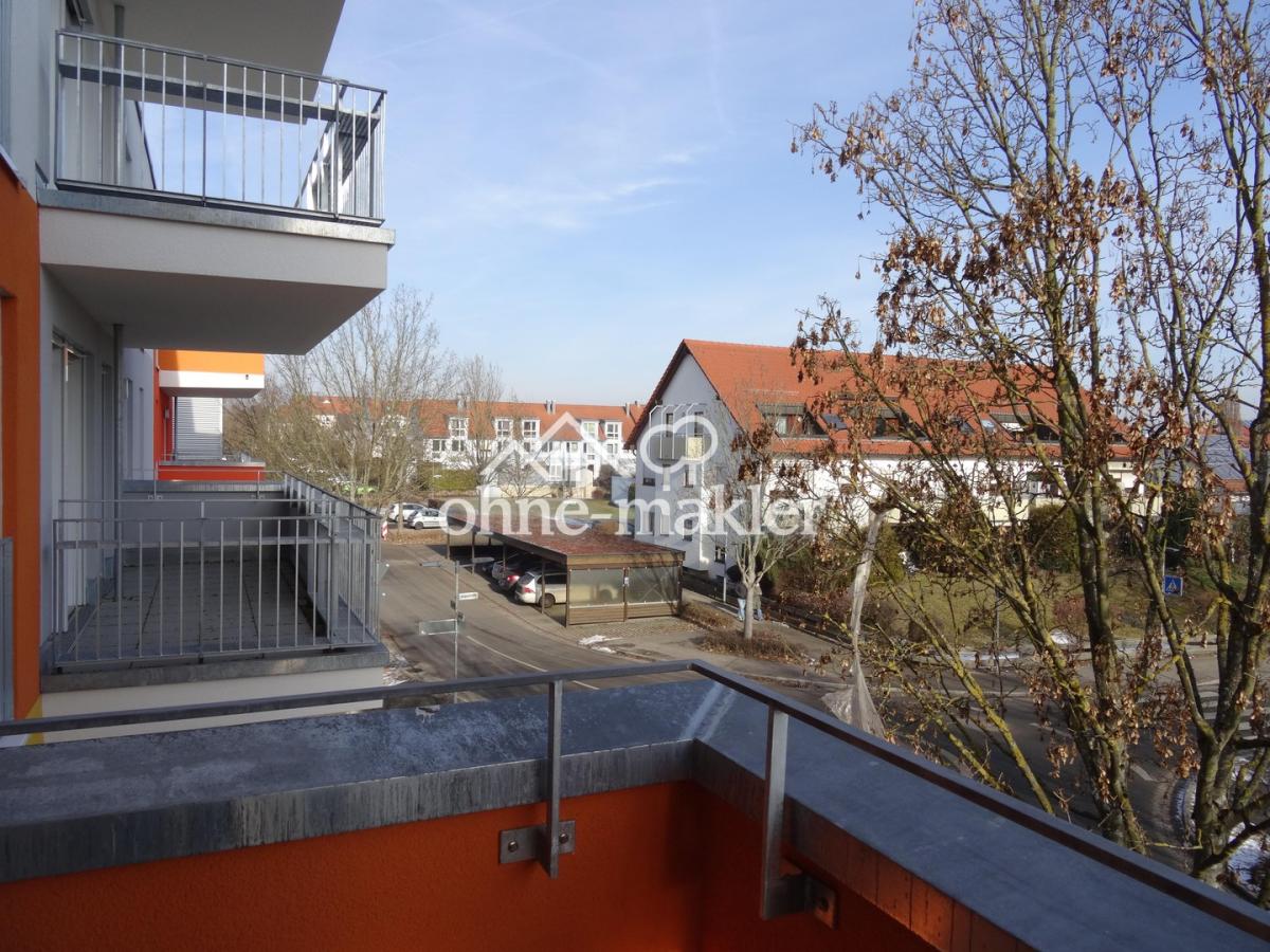 Blick vom großzügigen Balkon