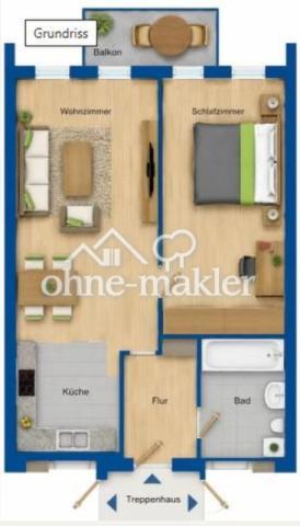 Grundriss d. Wohnung
