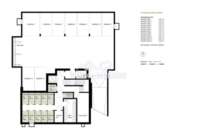 Grundriss TG und Keller