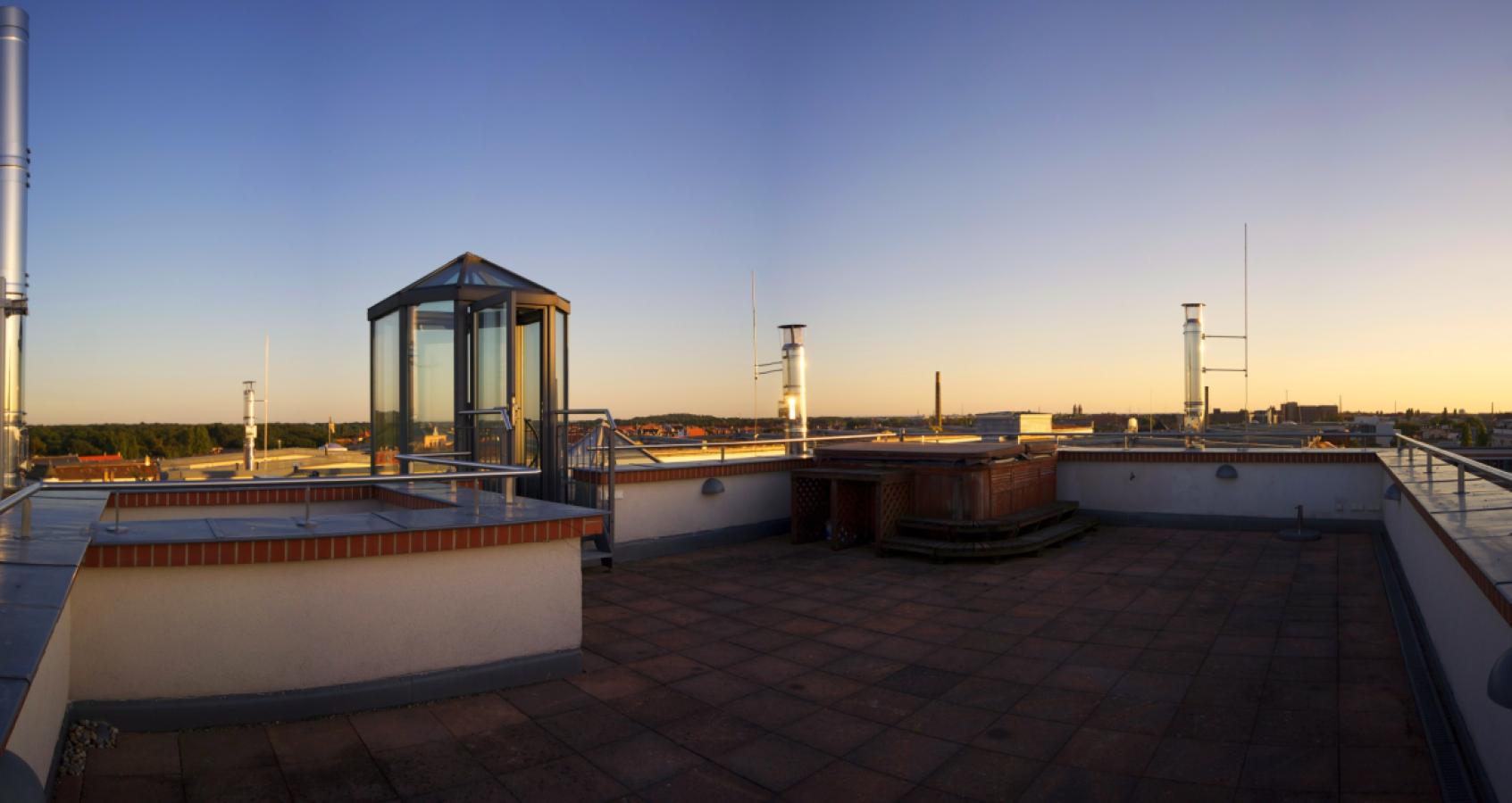 panorama terasse abends