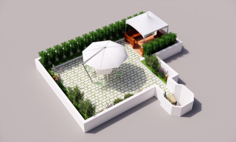 Grundriss Dachterrasse