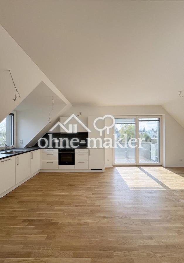 Wohnzimmer mit offener Küche