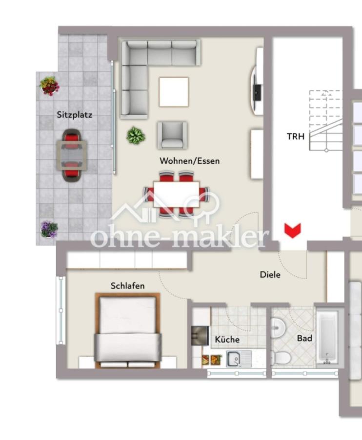 Grundriss (eingenordet)