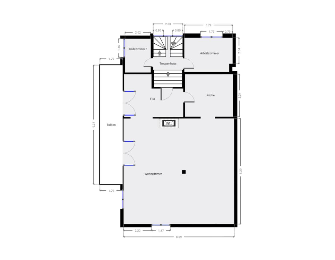 Grundriss Skizze 1. OGo