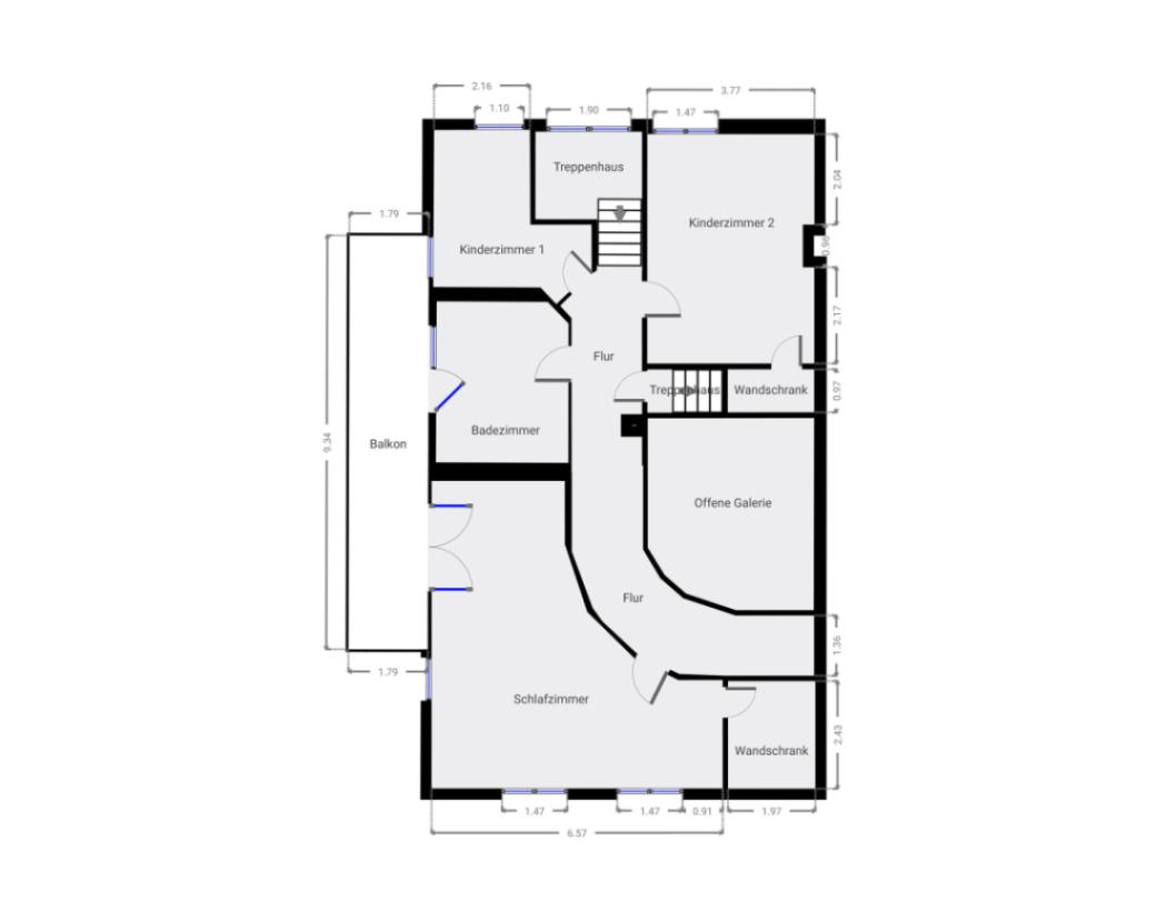 Grundriss Skizze 2. OG