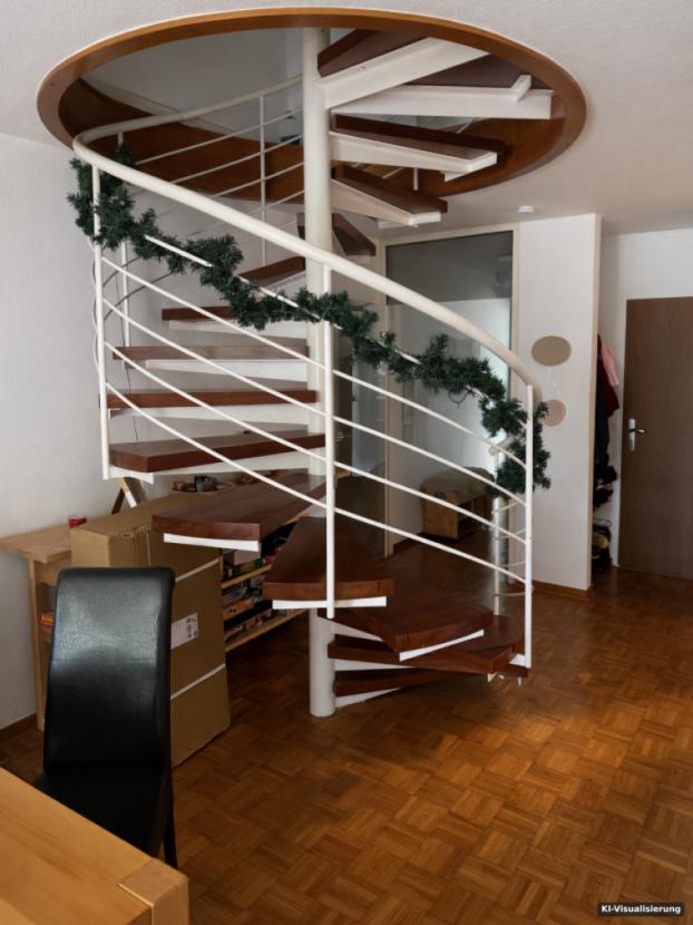 KI-Visualisierung – Wendeltreppe