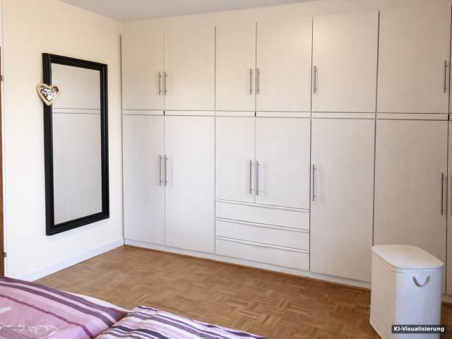 KI-Visualisierung – Einbauschrank Schlafzimmer