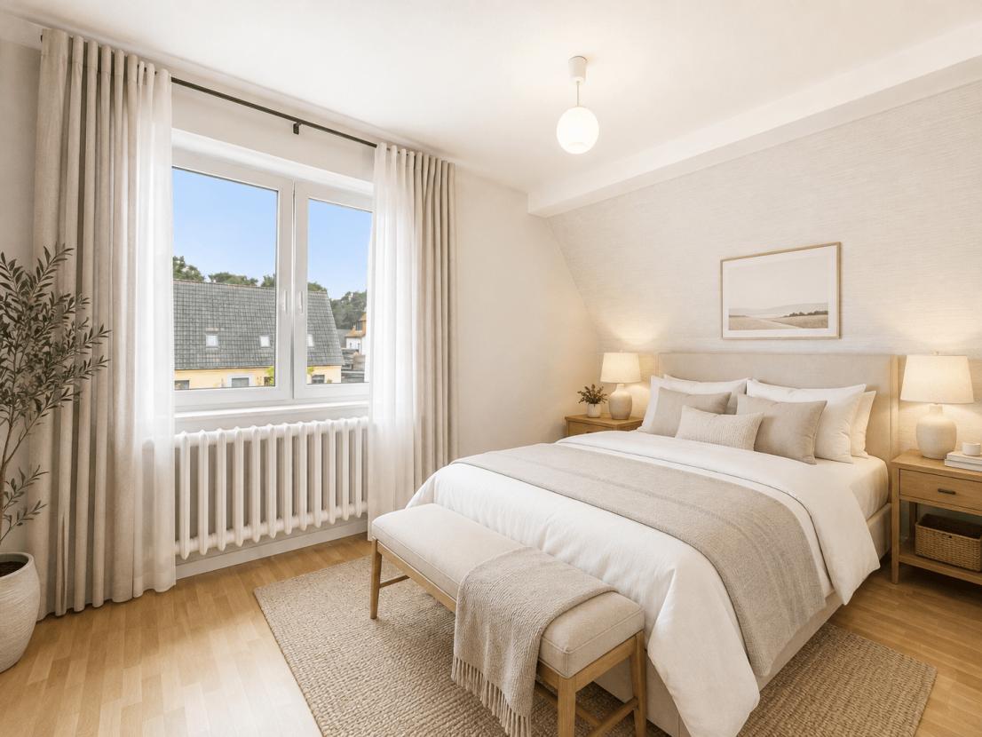 Einrichtungsidee Schlafzimmer / KI-generiert