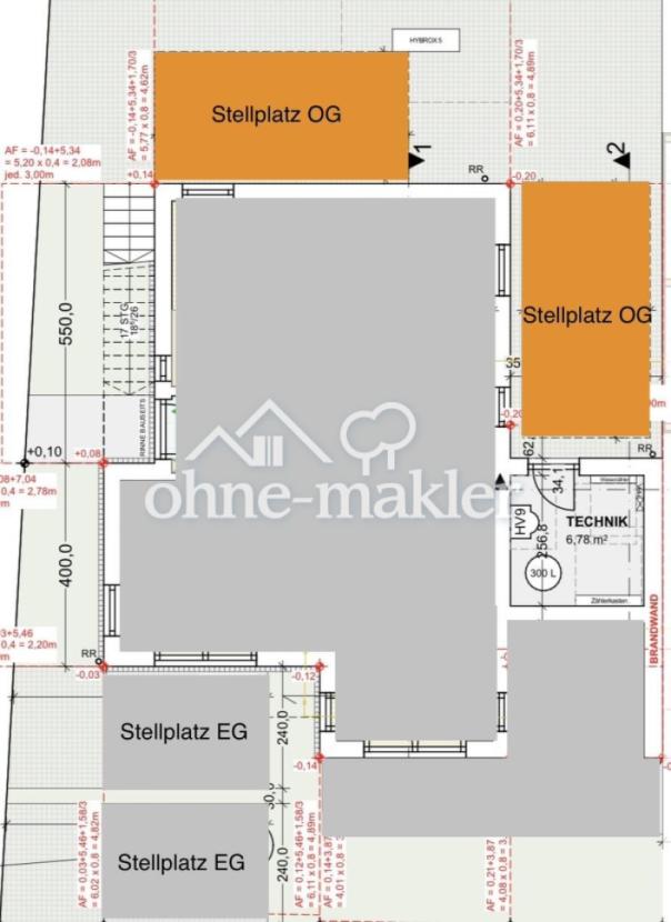 Grundriss Parkplätze