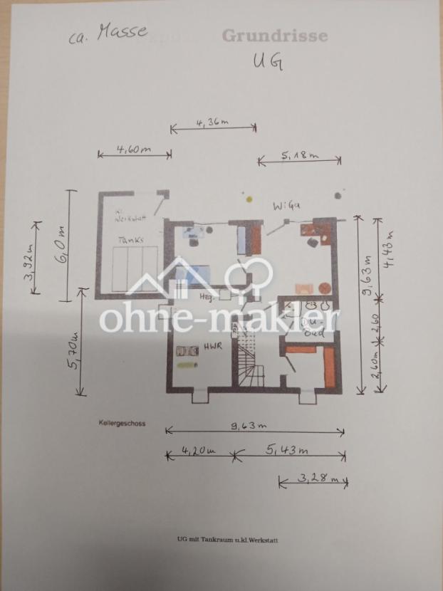 Plan,UG m.Werkstatt u.Tankraum