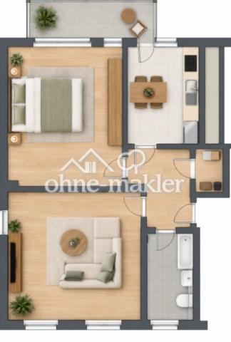 Grundriss der Wohnung 
