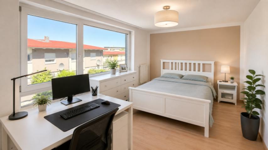 Schlafzimmer mit Büro DG