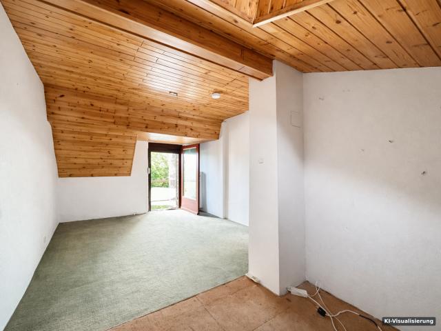 KI-Visualisierung – DG Schlafzimmer mit Balkon