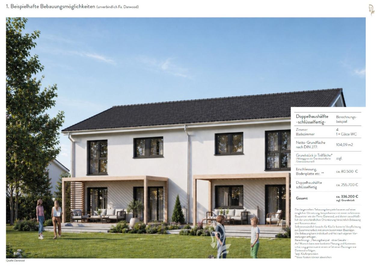 Bebauungsbeispiel Doppelhaus