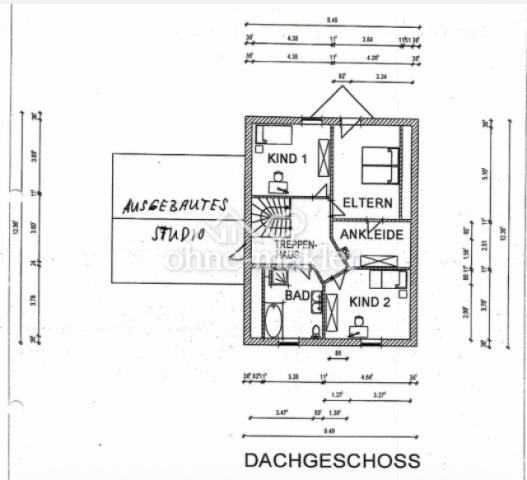 Grundriss OG mit 42 qm Studio 