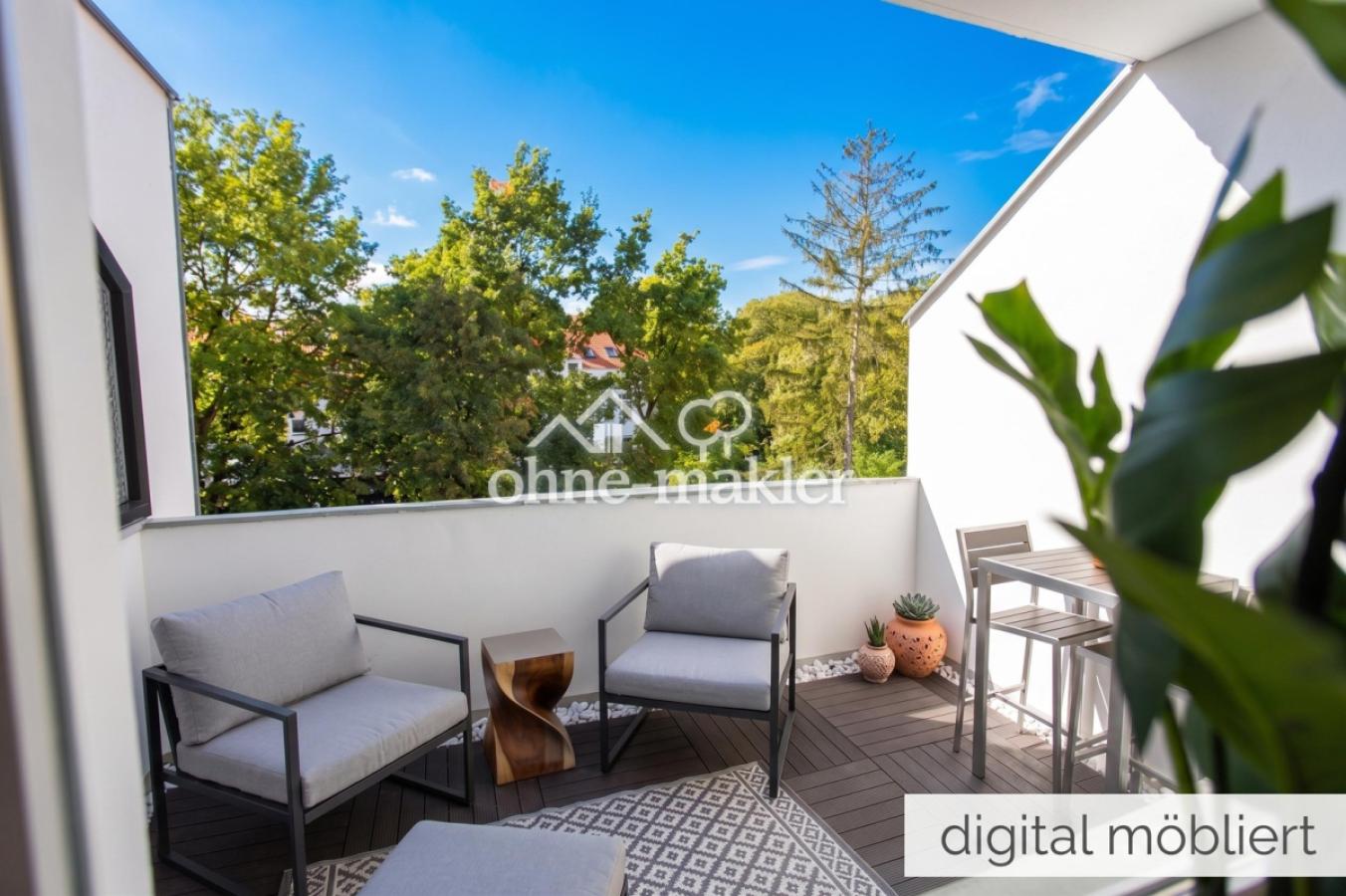 Balkon möbliert