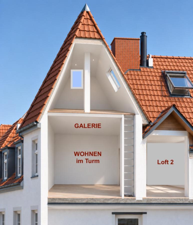 Turm Schnitt visualisiert