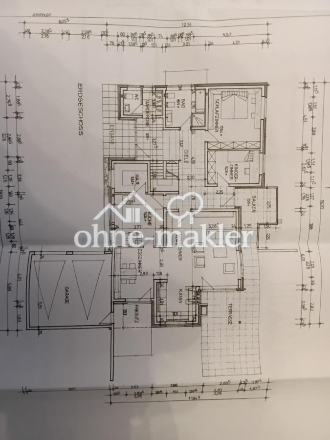 Grundriss der Wohnung / Garage