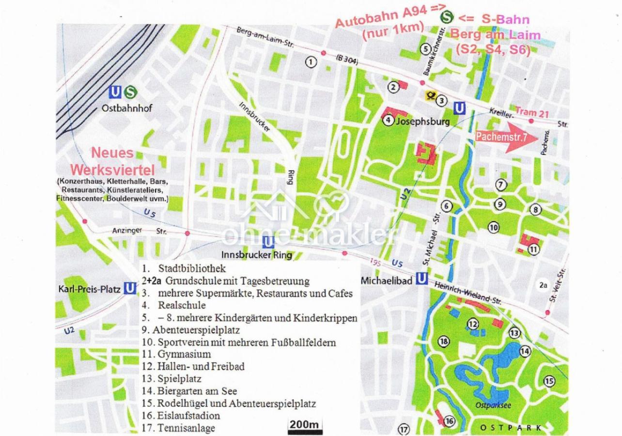 Lageplan mit Legende