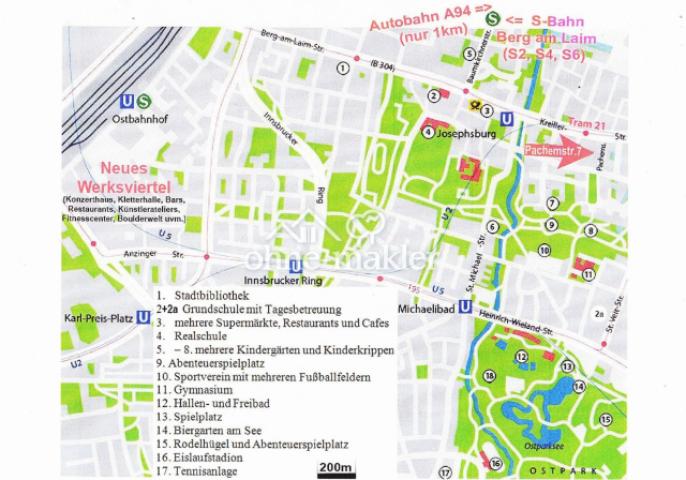 Lageplan mit Legende