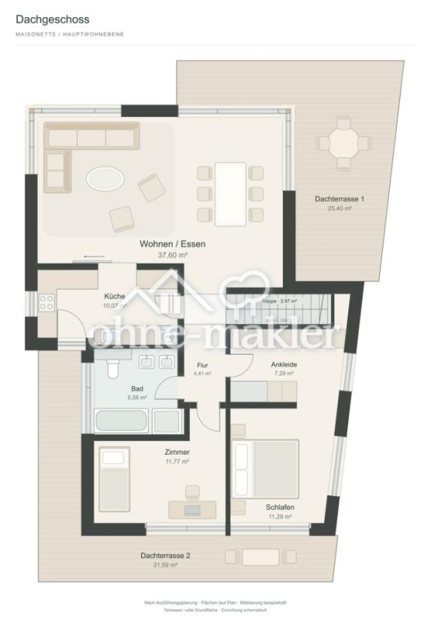 Schematischer Grundriss DG