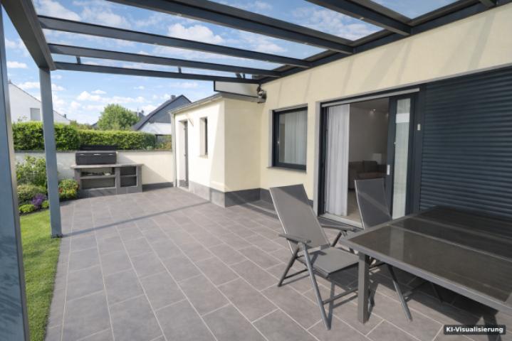 KI-Visualisierung – Terrasse mit Pergola