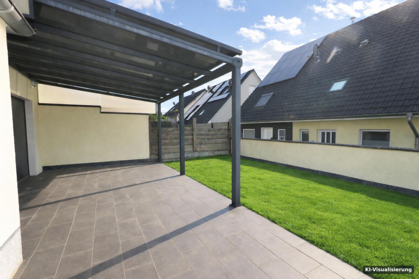 KI-Visualisierung – Terrasse mit Pergola