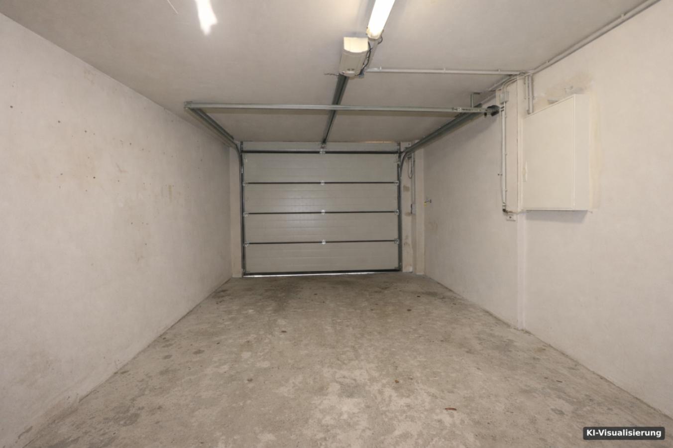KI-Visualisierung – Garage mit Torantrieb