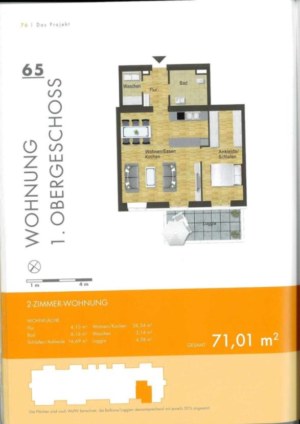 Grundriss WE 65