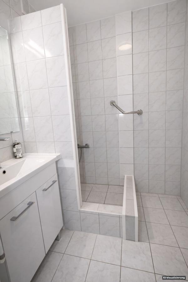 KI-Visualisierung – Badezimmer mit Dusche