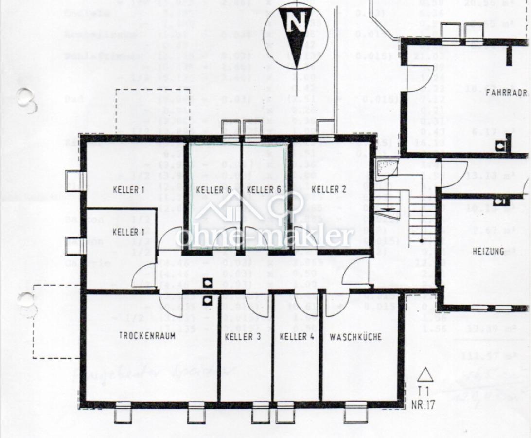 Grundriss Keller