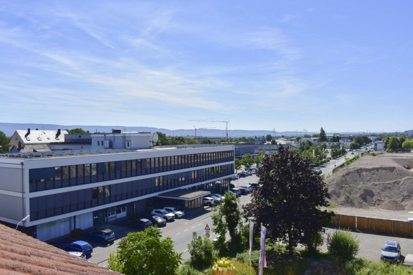 Aussicht Scheffelstraße Einkaufsmärkte