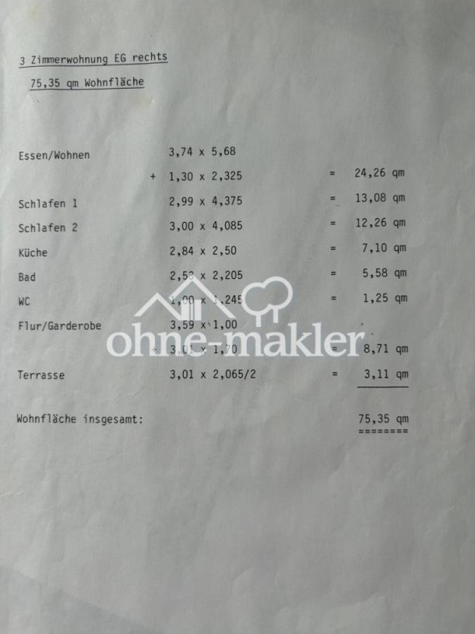 Übersicht qm