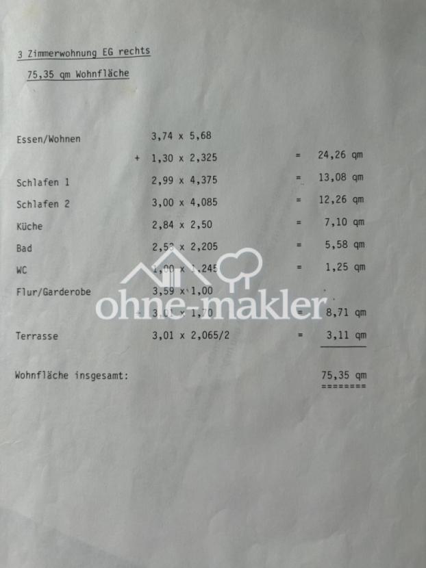Übersicht qm