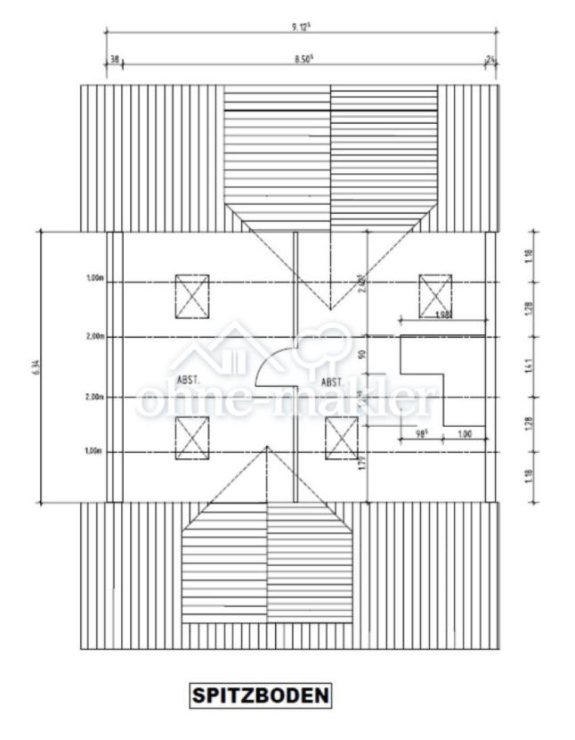 Grundriss begehbarerSpitzboden