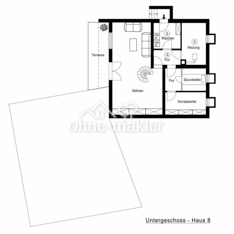 Grundriss Haus 8 Untergeschoss
